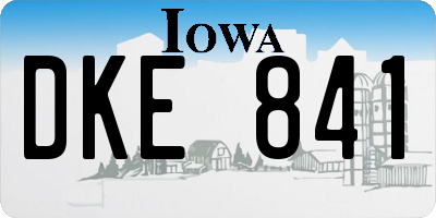 IA license plate DKE841