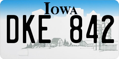 IA license plate DKE842