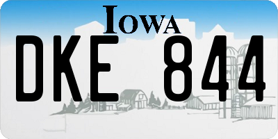 IA license plate DKE844