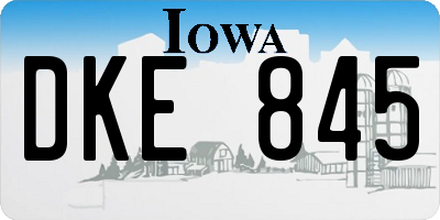IA license plate DKE845