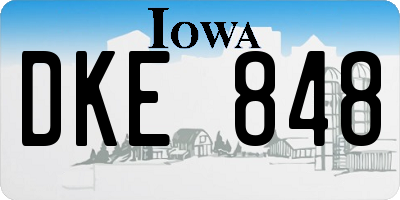 IA license plate DKE848