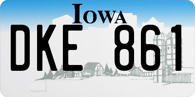 IA license plate DKE861