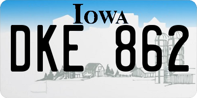 IA license plate DKE862