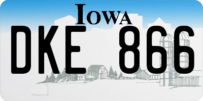 IA license plate DKE866