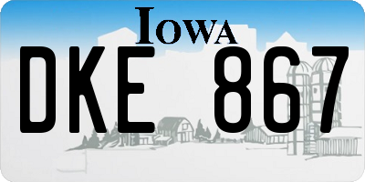 IA license plate DKE867