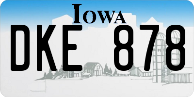 IA license plate DKE878