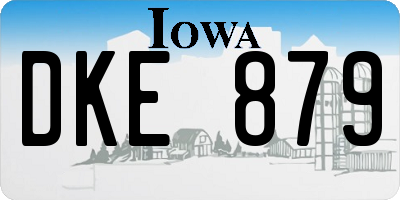 IA license plate DKE879