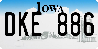 IA license plate DKE886