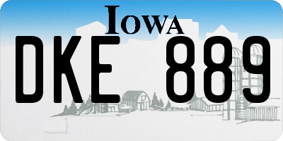 IA license plate DKE889