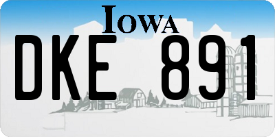 IA license plate DKE891