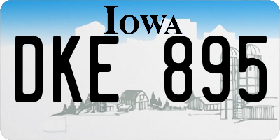 IA license plate DKE895