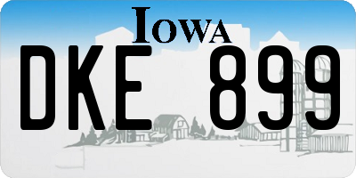 IA license plate DKE899
