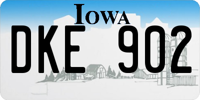 IA license plate DKE902