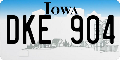 IA license plate DKE904