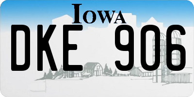 IA license plate DKE906