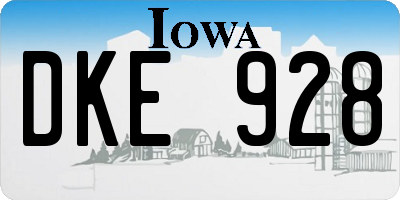 IA license plate DKE928