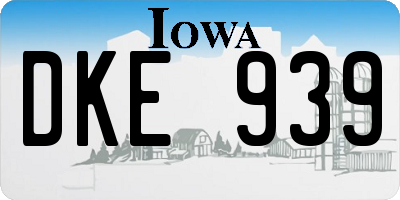 IA license plate DKE939