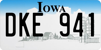 IA license plate DKE941