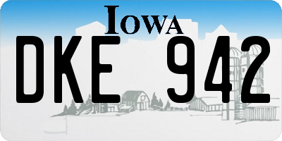 IA license plate DKE942