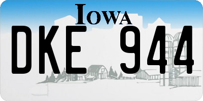 IA license plate DKE944