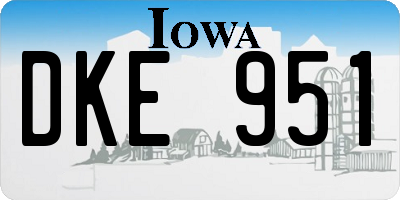 IA license plate DKE951