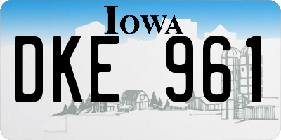 IA license plate DKE961