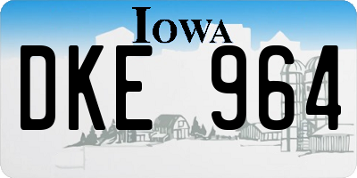 IA license plate DKE964
