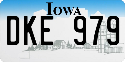 IA license plate DKE979