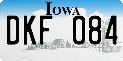IA license plate DKF084