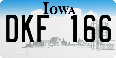IA license plate DKF166