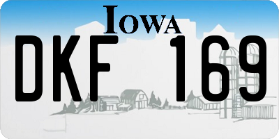 IA license plate DKF169