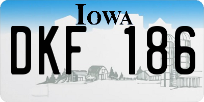 IA license plate DKF186