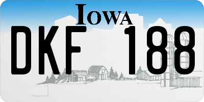 IA license plate DKF188