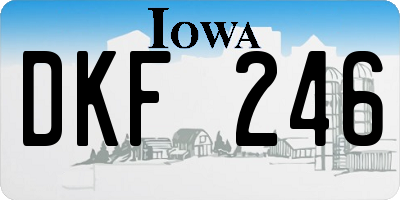 IA license plate DKF246