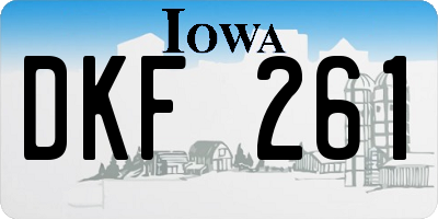 IA license plate DKF261