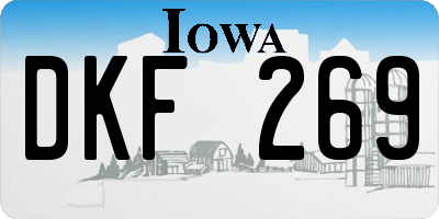 IA license plate DKF269