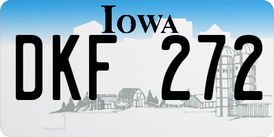 IA license plate DKF272