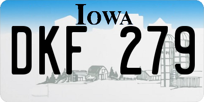 IA license plate DKF279