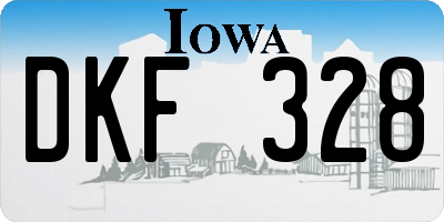 IA license plate DKF328