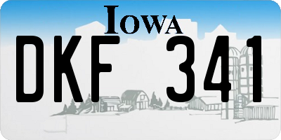 IA license plate DKF341