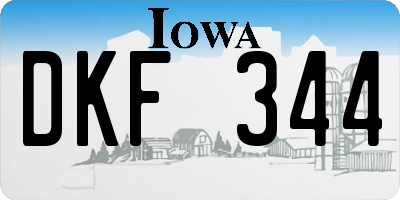 IA license plate DKF344