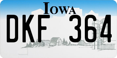 IA license plate DKF364