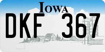 IA license plate DKF367