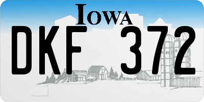IA license plate DKF372