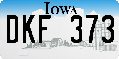 IA license plate DKF373