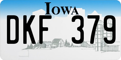 IA license plate DKF379