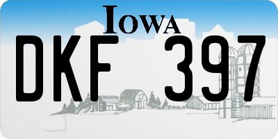IA license plate DKF397