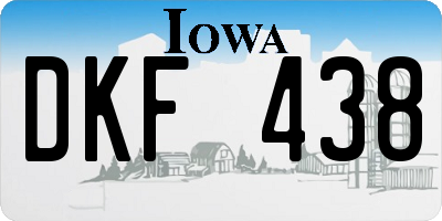 IA license plate DKF438
