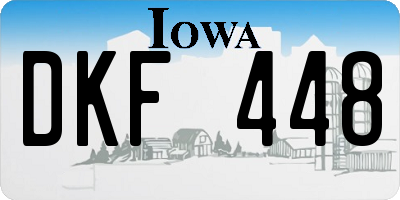 IA license plate DKF448