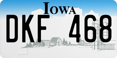IA license plate DKF468